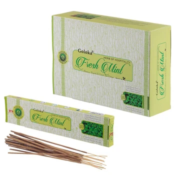 

INCENSE GOLOKA FRESH MINT, MINT FRESH-12 packs 15 grams-180 grams rods aromatic