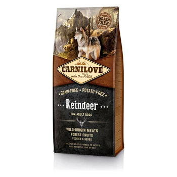 

Carnilove 12 kg reindeer for adult grain-free. For adult dogs of all breeds, reindeer, -1 pc.