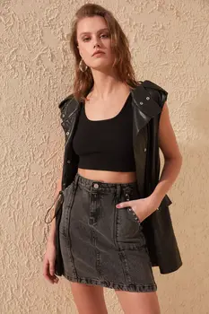 

Trendyol Trok Detailed Mini Denim Skirt TWOSS20ET0287