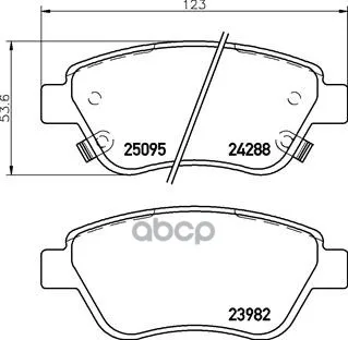 Колодки Тормозные Дисковые | Перед | Opel Adam 10/12- / Vauxhall Adam 10/12- Brembo арт. P59081