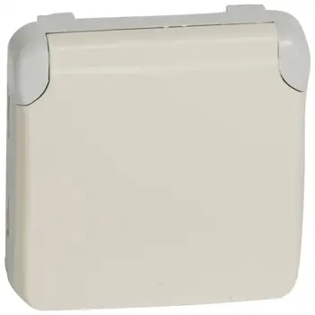 

Mechanism sockets 1st SP plexo with protection. Cover with ground. IP55 White. Leg 069639