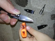 Uds mar pesca accesorios tipo U Artificial de Sharp de tijeras acero al carbono U-en forma de línea de pesca LIC