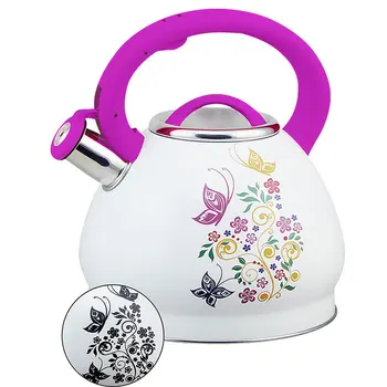 

Kettle with whistle 3,0л alpenkok ak-510 pink handle