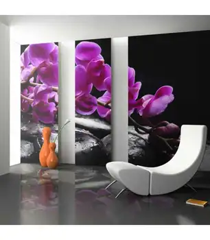 

Photo Mural-relaxing moments: Orchid and zen stones
