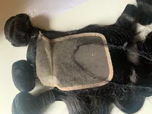 Yyong-extensiones de pelo brasileño ondulado con cierre, mechones de pelo humano Remy 4x4 con cierre de encaje, 3/ 4 Uds.