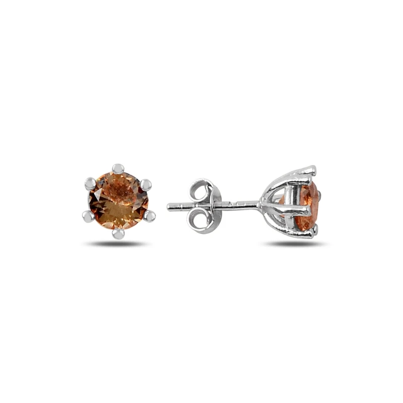 

Silver 925 Sterling 6mm Zultanite Cubic Zirconia Solitaire Earrings