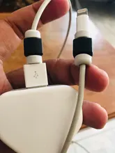 Protector de Cable de línea de datos, funda protectora de colores, tapa de carrete para iPhone, Cable de carga USB, 1 ud.