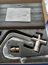 Filtro de grifo de cocina cromado para beber agua pura grifo de cocina montado dos manijas 3 vías agua caliente y fría grifería de cocina