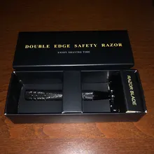 Maquinilla de afeitar de doble filo, maquinilla de afeitar de doble filo con 10 cuchillas de afeitar, Premium Wet, clásica, de Metal, se adapta a todas las cuchillas de afeitar estándar