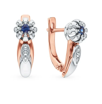 

Gold earrings with sapphires sunlight sample 585