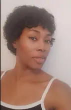 Corte Pixie-Peluca de cabello humano Afro rizado, hecha a máquina, corta, brasileña, Remy