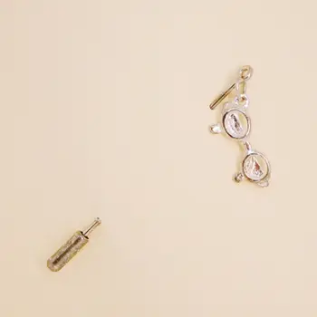 

Brooch for lapel frame glasses 51021 (silver, needle, jewelery alloy)