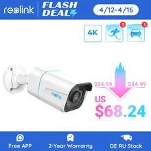 Reolink câmera ip inteligente 4k 8mp poe visão noturna infravermelha ao ar livre câmera da bala caracterizada com pessoa/detecção do veículo RLC-810A