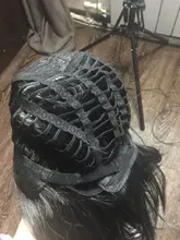 AIYEE-peluca brasileña de cabello sintético para mujeres negras, pelo corto y recto, de parte media, cabeza completa, resistente al calor