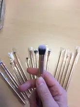 Jessup-Juego de brochas de maquillaje, 6 uds.-30 Uds., polvo dorado/rosa, sombra de ojos, cepillo de base