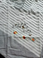 Feitong suave de algodón Blusa camisa de lino de las mujeres casuales de dibujo de margarita o-Cuello de manga corta Camisa Blusa Tops Blusa de mujer