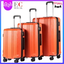 Комплект из 3 предметов, чемодан с замком TSA, Спиннер 20in24in28in, расширяемый чемодан, PC+ ABS, Жесткая Сторона, чемодан, бе