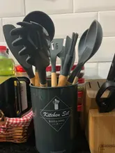 Utensils-Set Storage-Box-Tools Baking-Tools Silicone Kitchenware Non-Stick Heat-Resistant