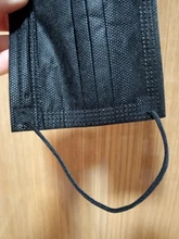 Mascarilla facial desechable de 3 capas, con elásticos máscara antipolvo, color negro, 10/50/100/200 Uds.