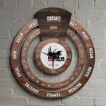 

Personalized Professional Oil and Natural Gas Engineer Infinite Mayan Calendar Wooden Wall Clock