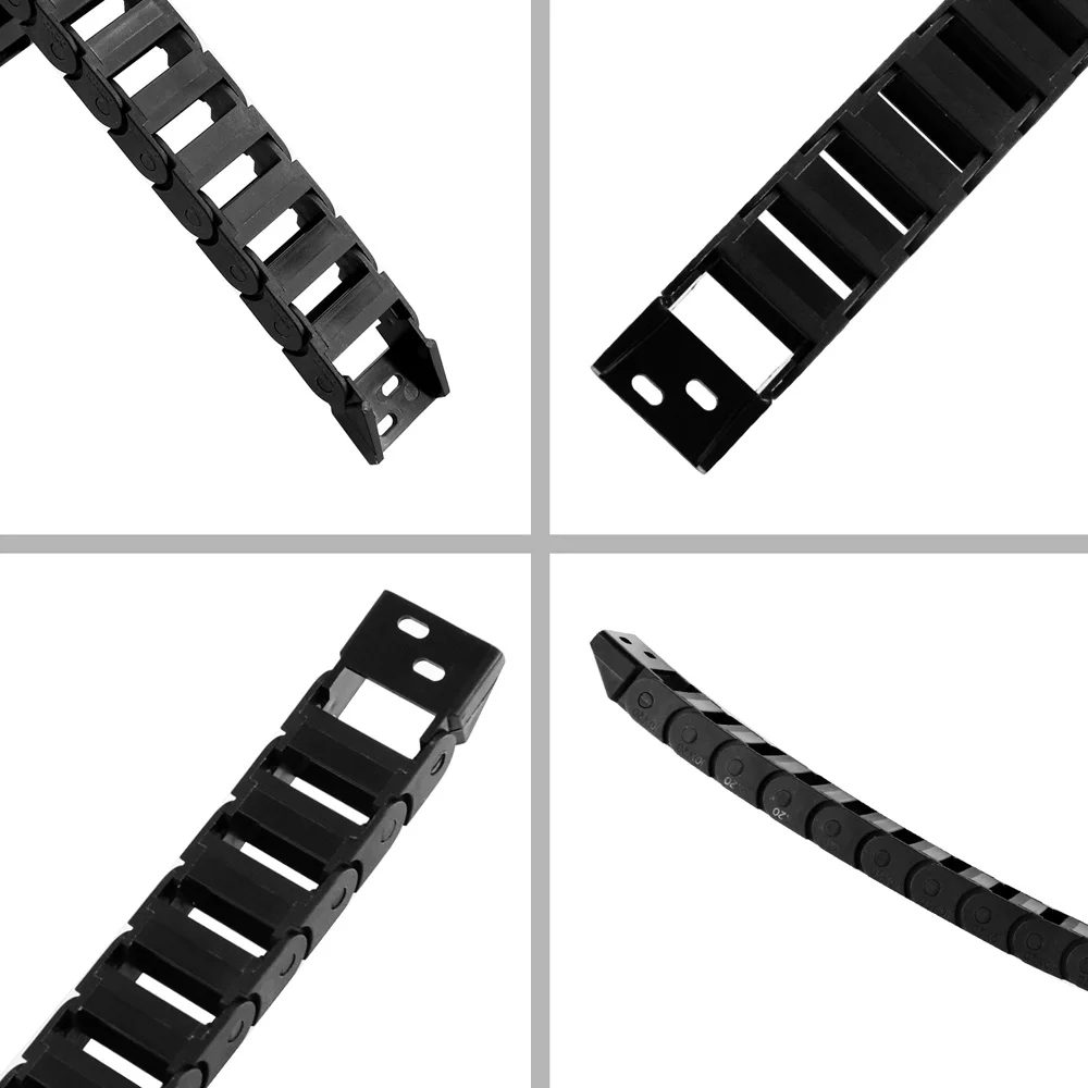20mm L1000mm Cable Drag Chain Wire Carrier with end connectors for CNC