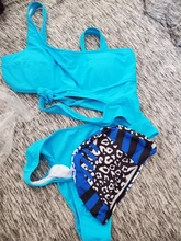 One-Piece Swimsuit Monokini White Hollow-Out Women Sexy New Solid Cut-Out SGCHUA Blue