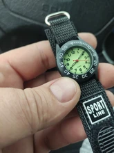 Girando bisel chico de cuarzo relojes de correas de Nylon niños lindo reloj Dial giratorio número árabe
