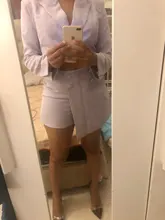 Suits Blazer Short-Pants Long-Sleeve Vintage 2pieces-Set High-Waist Women Button Irregular