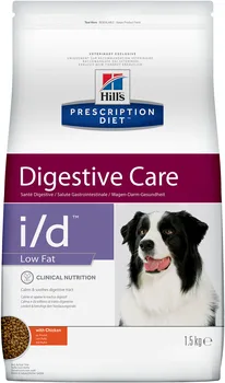 

Hill's Prescription Diet I/D Low Fat Digestive Care dog food diet GASTROINTESTINAL TRACT, 1,5 kg