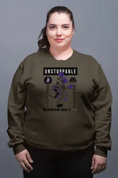 

Angemiel Wear Unstoppable Darkness Green Women Sweatshirts
