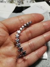 Bohemian sin Piercing para la oreja, de estrás de cristal Cuff Wrap Clip de perno pendientes para mujer niña moda pendientes joyas Bisutería