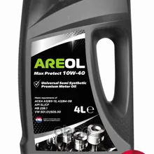 AREOL Areol Max Protect 10w40(4l)_масло Моторное!Полусинтacea A3/B3,Api Sl/Cf,Mb 229.1,Vw 501.01/505.00 Areol 10w40ar003