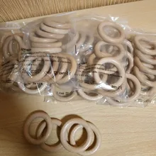 Lets Make-anillos de madera para dentición de bebé, roedores de madera de arce Natural de superficie lisa 98/70/55/40mm, sin Bpa, 50 Uds.