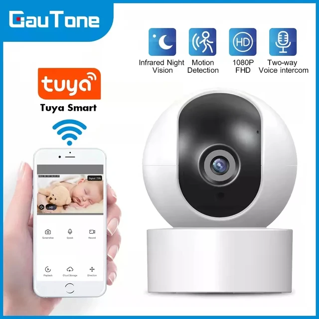 Tuya Camera Tuyasmart Smart Life 1080 HD IP Camera Wifi Monitor Intercom  Rotation Night Vision Function Android IOS APP - AliExpress