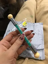 Cabezales reemplazables de esponja de doble punta, para polvo de purpurina, esponja para pincel de uñas, cabezal de punteo, herramienta para bolígrafo degradado, 5 uds./10 Uds.