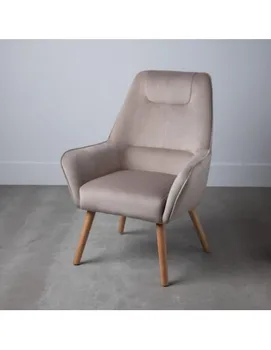 

ARMCHAIR TAUPE FABRIC-WOOD LIVING ROOM 78X74X99 CM