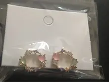 Stud-Earrings Jewelry Flower Classic Green Crystal Pink Sweet Women Fashion New-Arrival