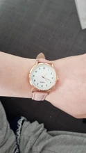 Relojes de pulsera de piel y cuarzo Reloj Blanco para mujer, de marca Ulzzang, con esfera de números sencilla, 2020