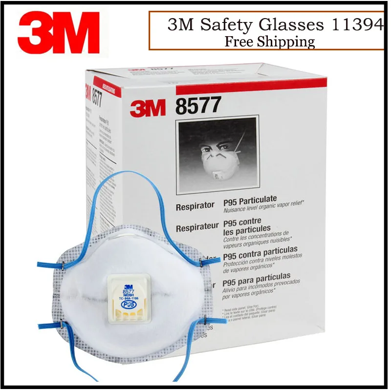 

3M 8577 Mask 10Pcs/Lot Respirator PM2.5 Masks P95 Standard Masks Anti-particles Anti-dust Mask H012816
