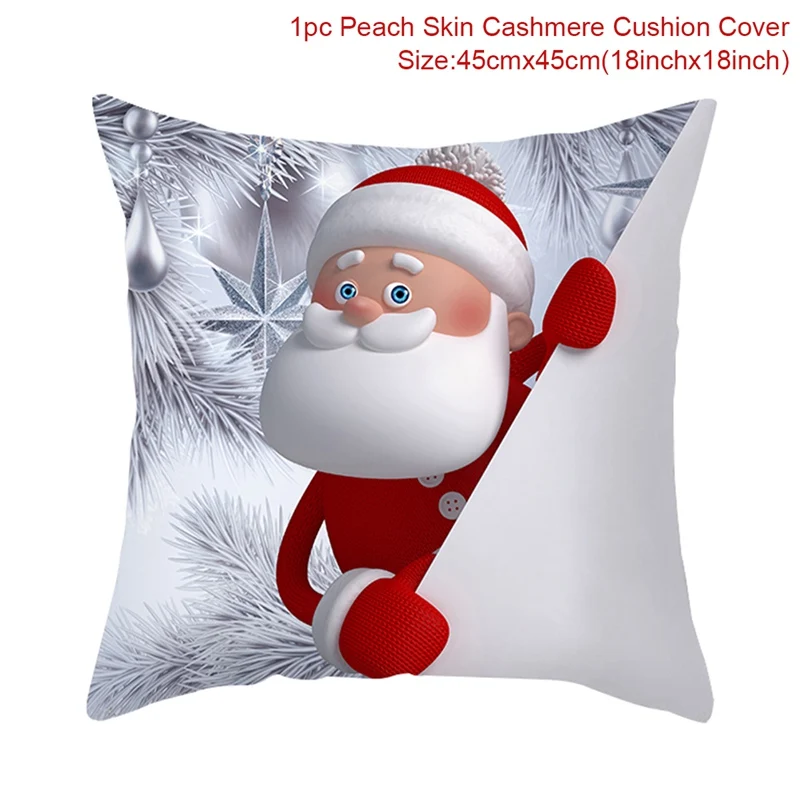 thumbnail image 1 of Funda de cojín navideña con muñeco de nieve, adornos navideños para el hogar, Navidad 2024, regalo de Navidad, adornos navideños, Año Nuevo 2025, 1 of 5