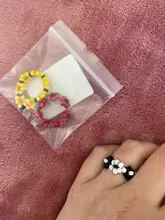 AOMU 2020 Bobemia anillos verano colorido anillo de cuentas para las mujeres los niños joyas BOHO Beach moda anillos ajustable