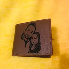 Billeteras personalizadas de cuero PU para hombre, billetera con grabado de alta calidad, monedero pequeño, regalo de lujo para hombre