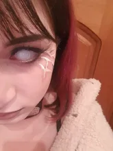 Lentes de contacto para Halloween, lentes de colores para Cosplay, Anime, color blanco, negro, para pupila, fiesta