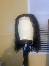 Pelucas de cabello humano malayo para mujeres negras, Bob corto de cabello humano rizado con cierre de encaje 4x4, prearrancado con pelo de bebé