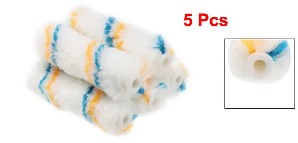 Yellow Blue(3cm) Uxcell 5 шт. домашняя настенная мини-тканевая накладка на малярный валик запасной стержень для ручки 1/" Диаметр отверстия белый желтый синий отличный инструмент - Цвет: Yellow Blue(3cm)