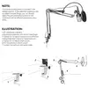 Neewer NB-35 Microphone Suspension Boom Scissor Arm Stand with Mic Clip Holder Table Mounting Clamp NW(B-3) ► Photo 3/6