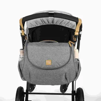 

Walking Mum Nature maternity bag. Canastila: changer, long handle and short handles for cart. Baby gift, newborn.