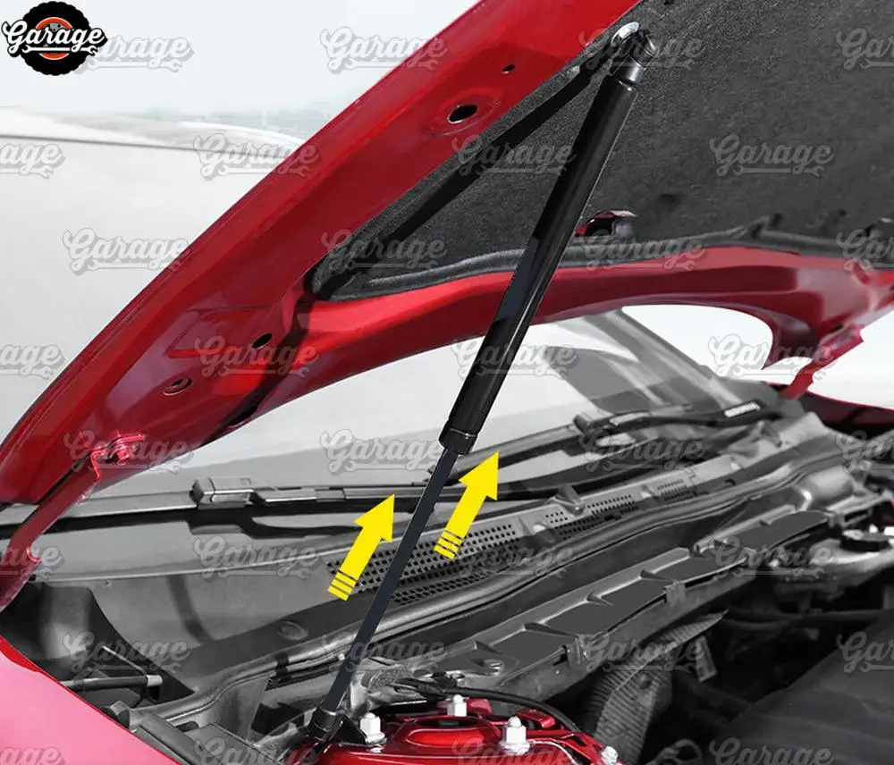 Стойки амортизатора капота для Mazda 3- нержавеющая сталь молдинг 1 комплект/2 шт украшение автомобиля стиль