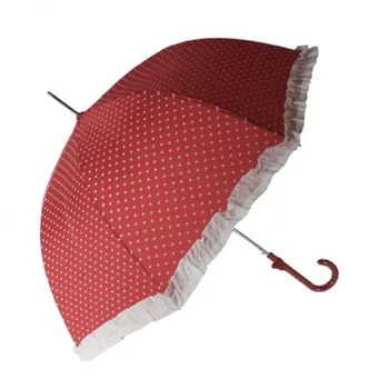 

Umbrella Lady network stamping hearts and fringes White. Measurements: 90x Ø 95 cm.