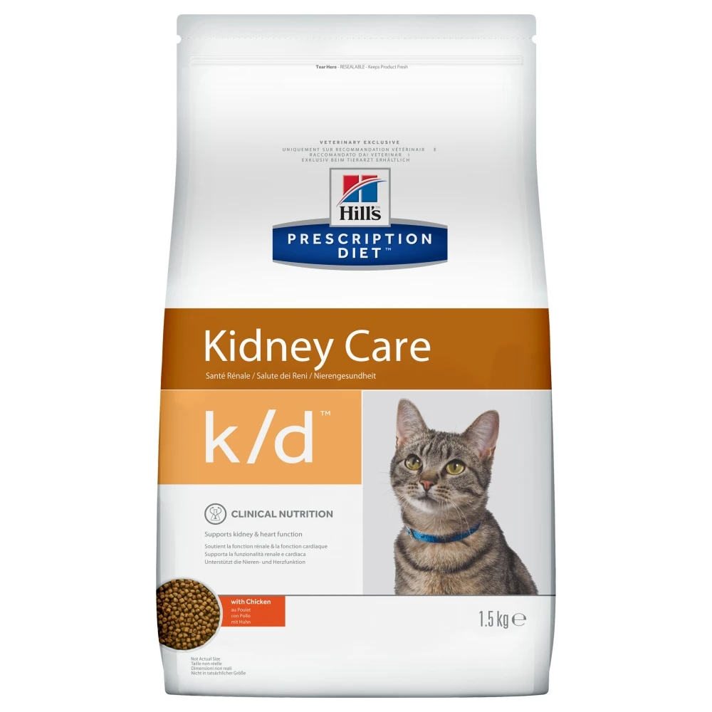 Hill's Prescription Diet Feline Kidney Care k/d Chicken (5 кг) - Сухой корм для кошек при почечной